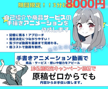 丸投げOK！記憶に残る「伝わる手書き動画」制作ます 丸投げOK！30秒8000円〜伝わる手書き動画 イメージ1