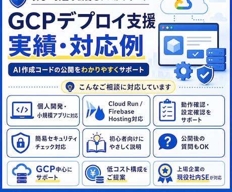 AI作成コードを安全にデプロイ(公開)します 低コストで公開までまるごと支援！ イメージ2