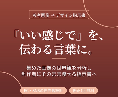 参考画像をデザイン指示書に変換します 「いい感じで」が伝わらない修正の連鎖を指示書で解消 イメージ1