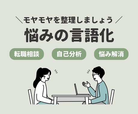 自己分析！もやもやの言語化から徹底的に寄り添います 悩みからまず１歩を踏み出すために話して整理していきましょう！ イメージ1