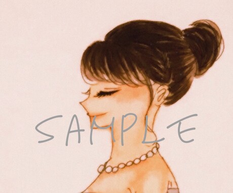 おしゃれな似顔絵アイコンを手描きで描きます あなただけの似顔絵をSNSやブログ等のアイコンにぜひ♪ イメージ1