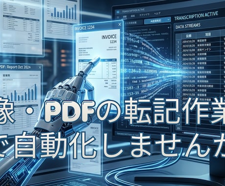 画像やPDFからのデータ入力を自動化します 毎日数十分の単純作業を自動化して別の業務に注力しませんか？ イメージ1