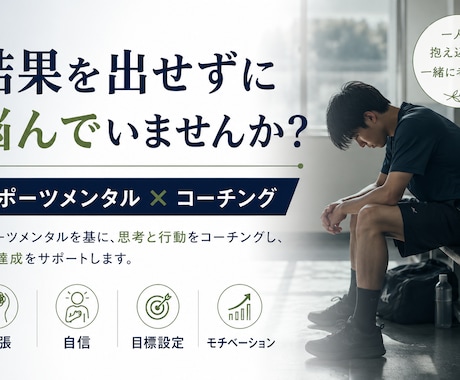 スポーツメンタルの悩みを一緒に整理します スポーツメンタル×思考整理コーチング イメージ1