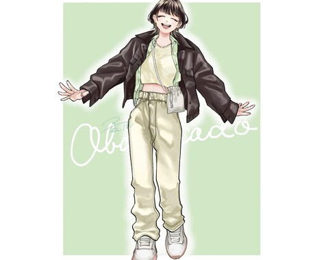 女の子の立ち絵＋イメージコーデ考えます お好きなモチーフ・色をお教えください！ イメージ2