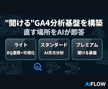 自然言語でサイト改善できるデータ分析基盤構築します イメージ1