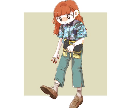 似顔絵OK！オシャレな全身イラスト作成します イメージ1