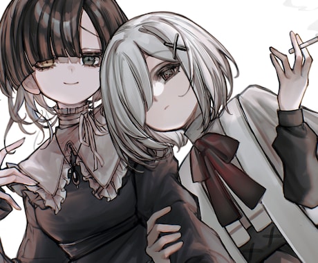 男女問わず！美麗イラスト・立ち絵お描きします 単体絵から集合絵まで。ヘッダーやサムネイルにもどうぞ。 イメージ2