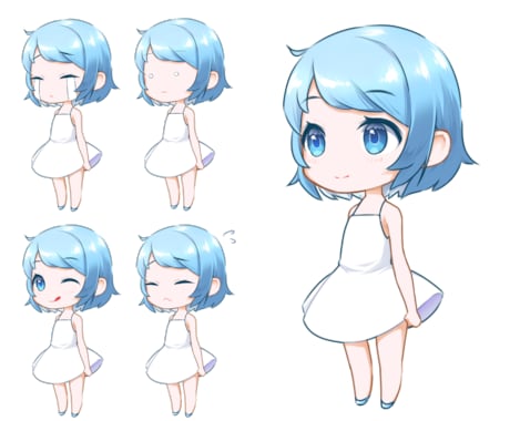 可愛いミニキャラお描きします 商用可！修正回数無制限！動画配信、アイコン用にいかがですか？ イメージ2