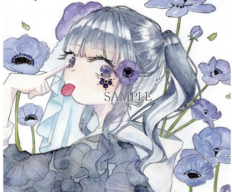 ラフ修正何度でも◎透明水彩でイラスト描きます X/YouTube/インスタなど色んな用途で使用可能！ イメージ2