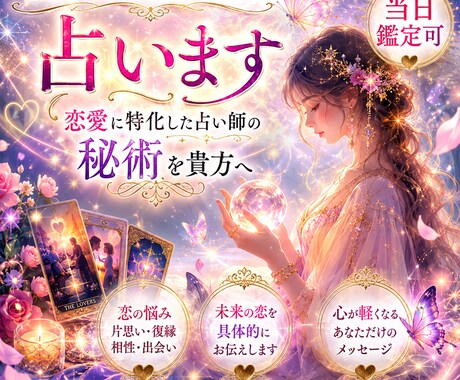貴方だけの未来のために占います 恋愛に特化した占い師の秘術を貴方へ イメージ1