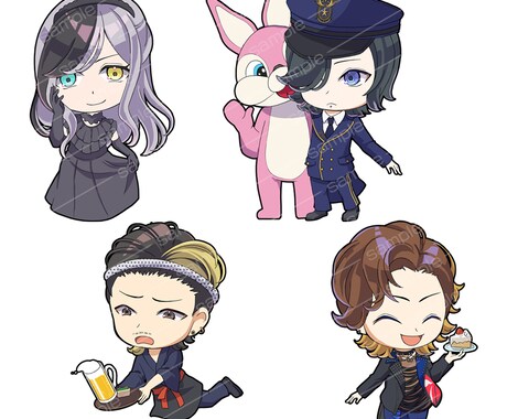 デフォルメイラスト制作します ちっちゃいキャラでも情報量はしっかり詰め込みます イメージ2