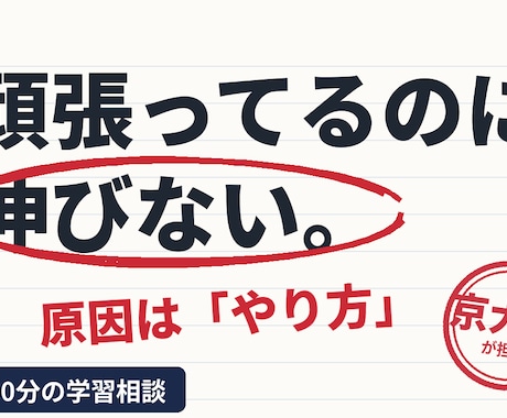 京大卒が頑張っても伸びない勉強法を作り直します イメージ1