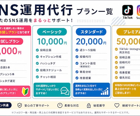 初心者向けSNS運用代行まるっとします 投稿が止まる悩みを、運用代行で解決！ イメージ2