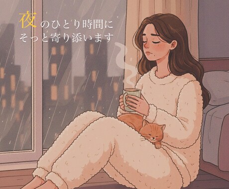 夜のひとり時間にそっと寄り添います 心が少し楽になる夜のひとときを イメージ1