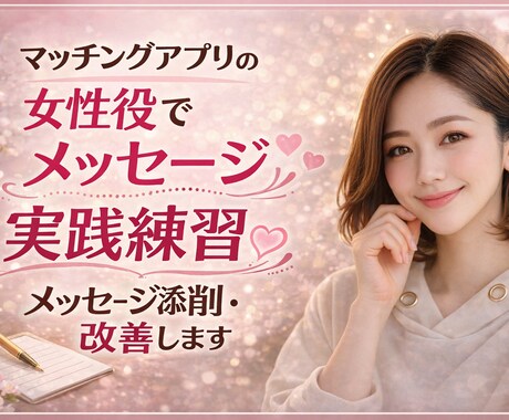 女性役で会話練習｜メッセージ添削します メッセージの練習で既読スルー・ブロック撲滅！ イメージ1