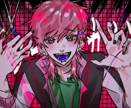 男性キャラ限定！SNSアイコン作成いたします ケモ耳、ヤンデレ、メンヘラなどなど描けます！ イメージ2