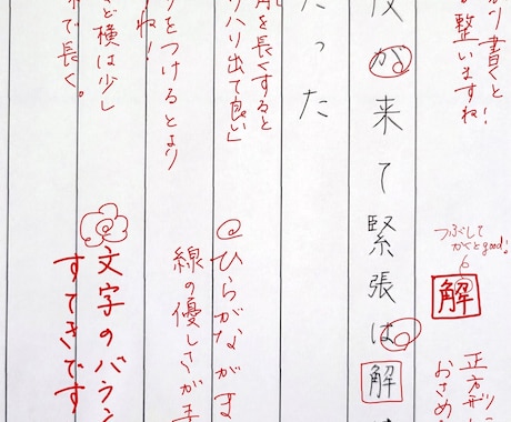 ひらがな・カタカナ・漢字の添削・お手本を作成します 習字歴20年以上！師範資格有！習字教室指導経験あります。 イメージ2