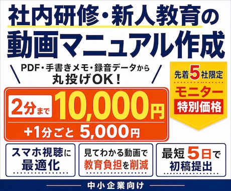 リリース記念特別価格｜多言語対応研修動画制作します イメージ1