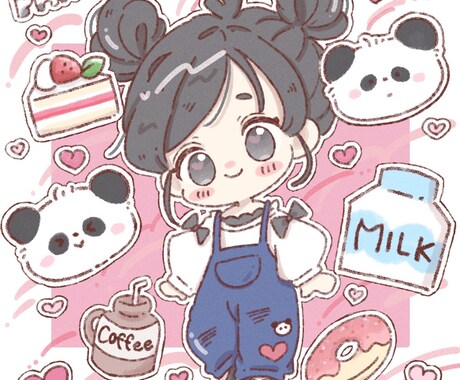 優しい雰囲気のかわいいイラストお描きします ほわっとかわいい!何度でも修正OKです✧︎*。 イメージ2