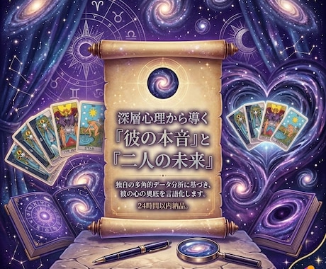 24時間内に、深層心理学で彼の潜在意識を占います 待ち時間なしで彼の本心と今後の対策を提案します！ イメージ1