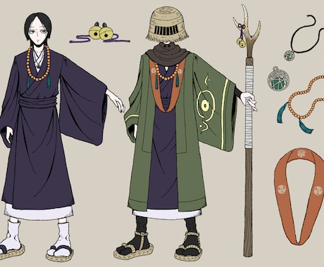 かっこいい和風イラスト描きます 挿絵、サムネイル、1枚絵、キャラ制作