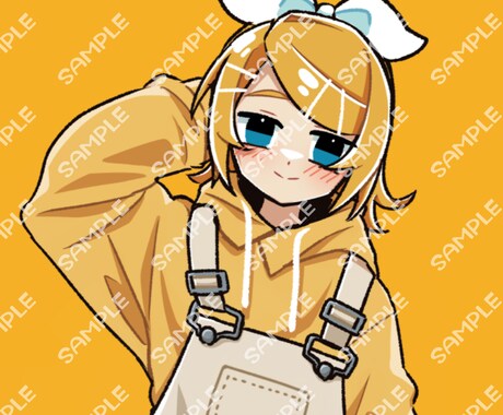 バストアップイラスト描きます アイコンやサムネの素材などにどうぞ！ イメージ2