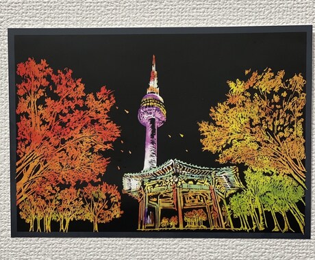 風景画やペットの絵をカラーで描きます 好きなモチーフや風景をカラーで飾ろう！出てくる色はお楽しみ イメージ2