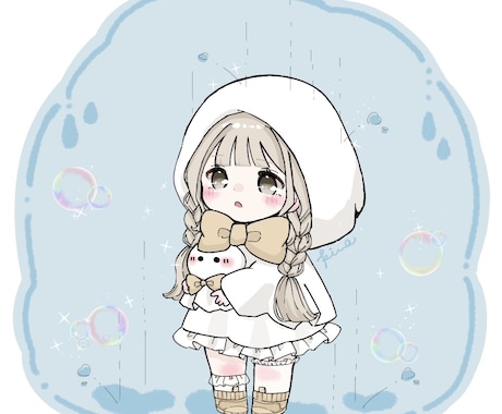 梅雨のミニてるてるちゃん量産イラスト描きます