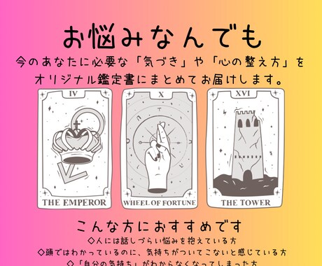 恋愛⭐︎仕事⭐︎人間関係⭐︎なんでも占います 数秘とタロットでお悩みを詳細に占います。オリジナル鑑定書つき イメージ1