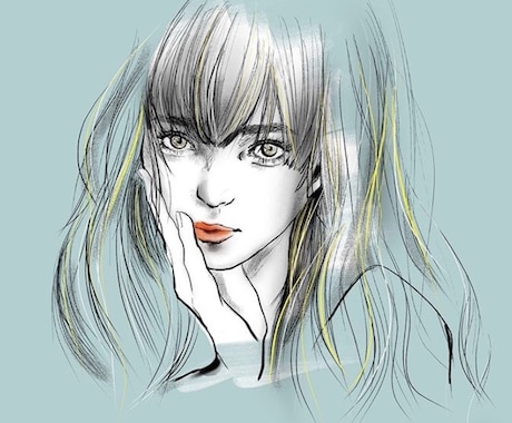 雰囲気のある女の子イラスト作成いたします 女性向け媒体やSNS投稿に如何ですか? イメージ1