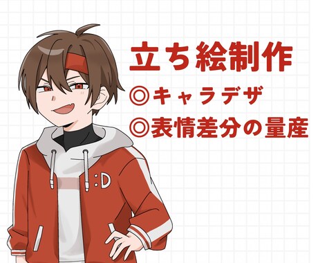 表情差分量産可能な動画内立ち絵等を作成します キャラクターデザインも可能です イメージ1