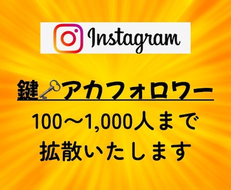 インスタに鍵アカフォロワーを100人拡散します 先着20名までの限定価格！値上前に是非お試しください！ イメージ2