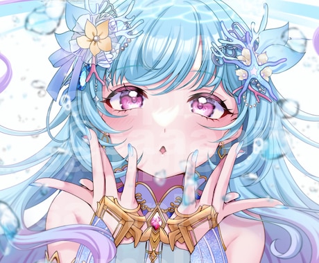 キラキラかわいいイラストを描きます 2週間以内のスピード納品可能！ イメージ1