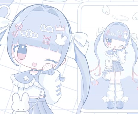 全行程OK⌇サブカル⌇Live2Dモデル制作します キャラデザ⇨立ち絵⇨Live2Dまで♡被らないかわいいモデル イメージ1