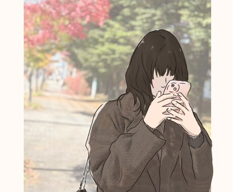 思い出の写真をイラストにします カップルのお写真やお友達とのお写真をオシャレに残しませんか? イメージ2