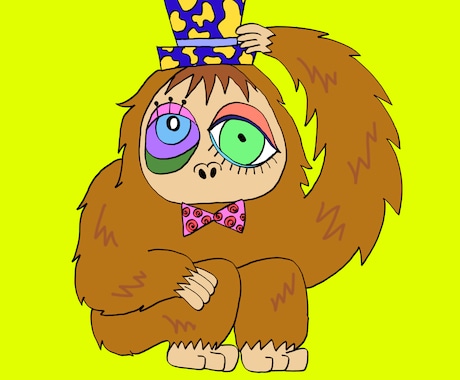個性的でポップな動物イラスト制作します アイコン、挿絵、グッズ販売に！ペットの似顔絵も対応可能！ イメージ1
