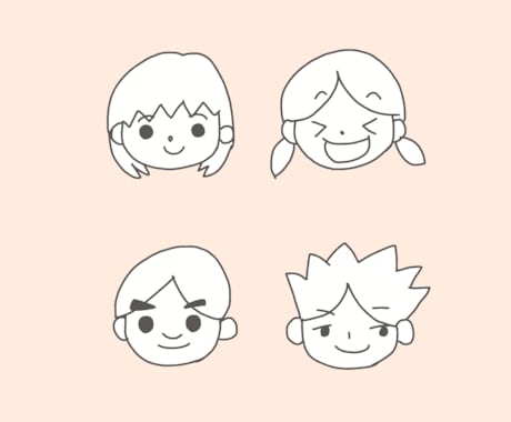 小さなお子さんの似顔絵風アイコン描きます 2～3歳の自由奔放でかわいらしい"今"を描きます♪ イメージ1