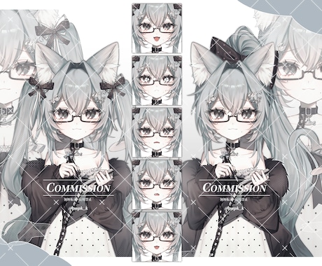 等身・SD立ち絵イラストを制作します Vtuber様、配信者様、OC制作など立ち絵が必要な方へ イメージ2