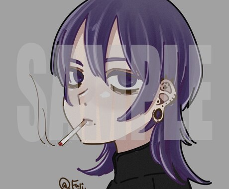 SNSアイコン描きます SNS用のアイコンをゆるくデフォルメ風に描きます！ イメージ1