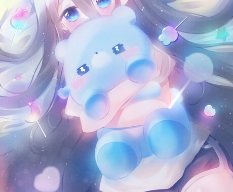 可愛い女の子のイラストを作成します ふわふわの可愛いイラストを描かせていただきます イメージ2