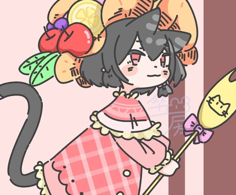 アイコン、一枚絵、動画の背景などを描きます アイコンや顔シンプル服ごちゃごちゃな女の子描きます！ イメージ2