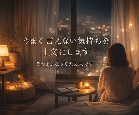 うまく言えない気持ちを1文にします まとまっていなくても大丈夫です イメージ1