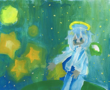 原画譲渡可！アクリルガッシュイラストを描きます ふんわりした光を表現します。油絵とはまた違った質感を イメージ1