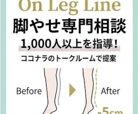 1000人のデータで証明！『最短脚やせ』診断します 元・下半身太りの専門家が伝授。3ヶ月でスキニーが似合う脚へ イメージ1