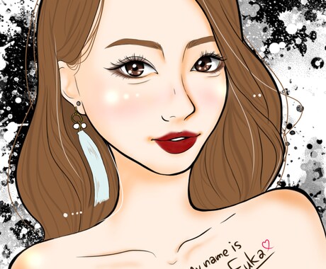 安くデジタル似顔絵描きます お祝いやプロフィール画像に！融通ききます^^* イメージ1
