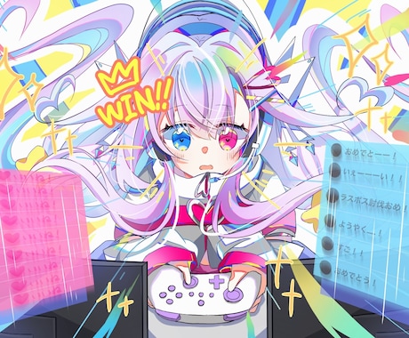 初回限定★オリジナルアイコン描きます ポップで目を引くアイコンを制作します！ミニキャラ普通等身など イメージ2
