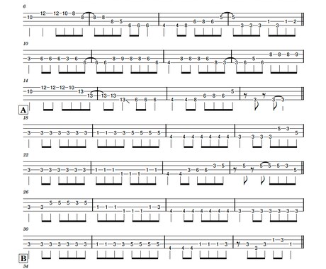 絶対音感あり！見やすいベースのタブ譜を作成します 弾きたいベースのタブ譜が見つからないときにご活用ください！ イメージ2