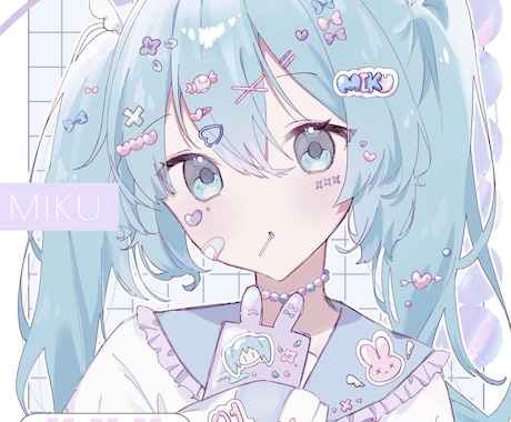 明るくてキラキラな可愛いアイコン作成します シンプルから華やかまで！幅広い雰囲気でお描きします イメージ2