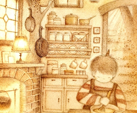 クラシックな絵本風イラスト制作いたします 世界に一枚のオリジナル☆大切な場面にイラストのお花添えます♪ イメージ2