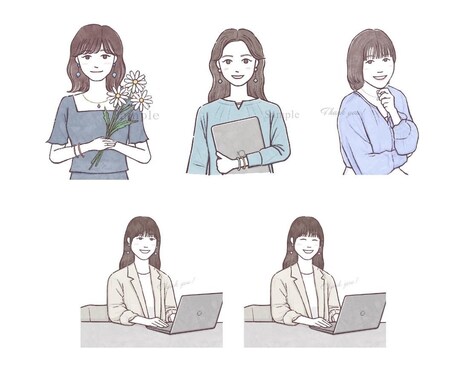 SNSに！好印象なやさしいアイコンお描きします Instagramやブログのアイコンなどにおすすめです イメージ2